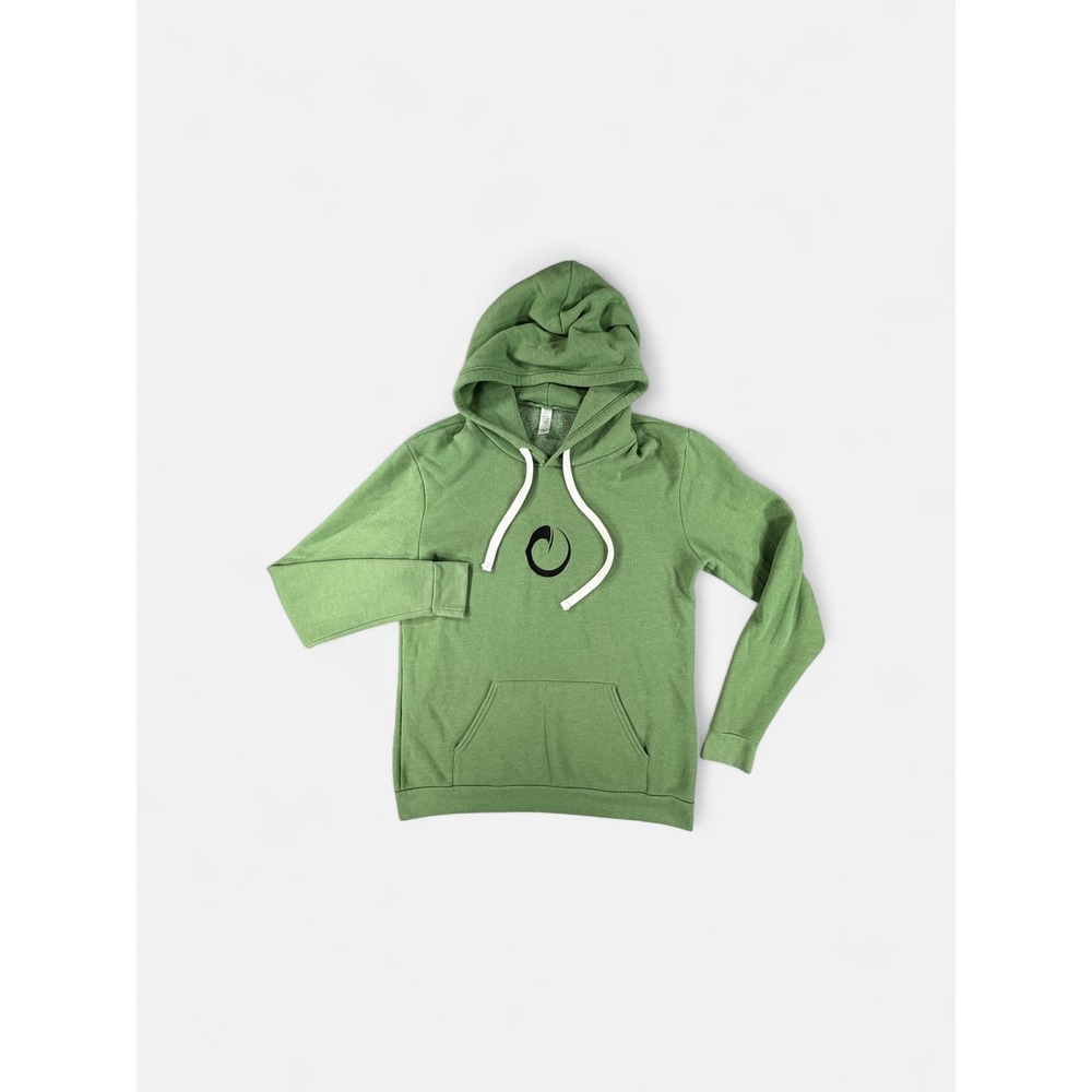 Origin Eclipse Hoodie Mens L Green Organic Cotton Recycled Pullover Graphic USA